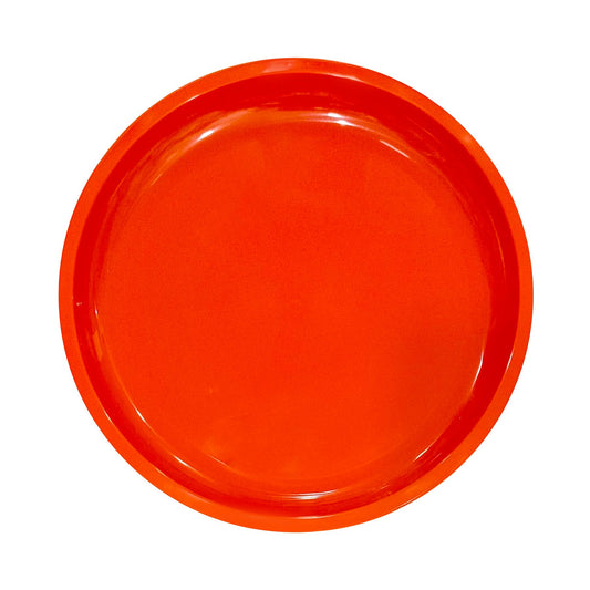 10" Solid Color Red Round Plates - 6PC