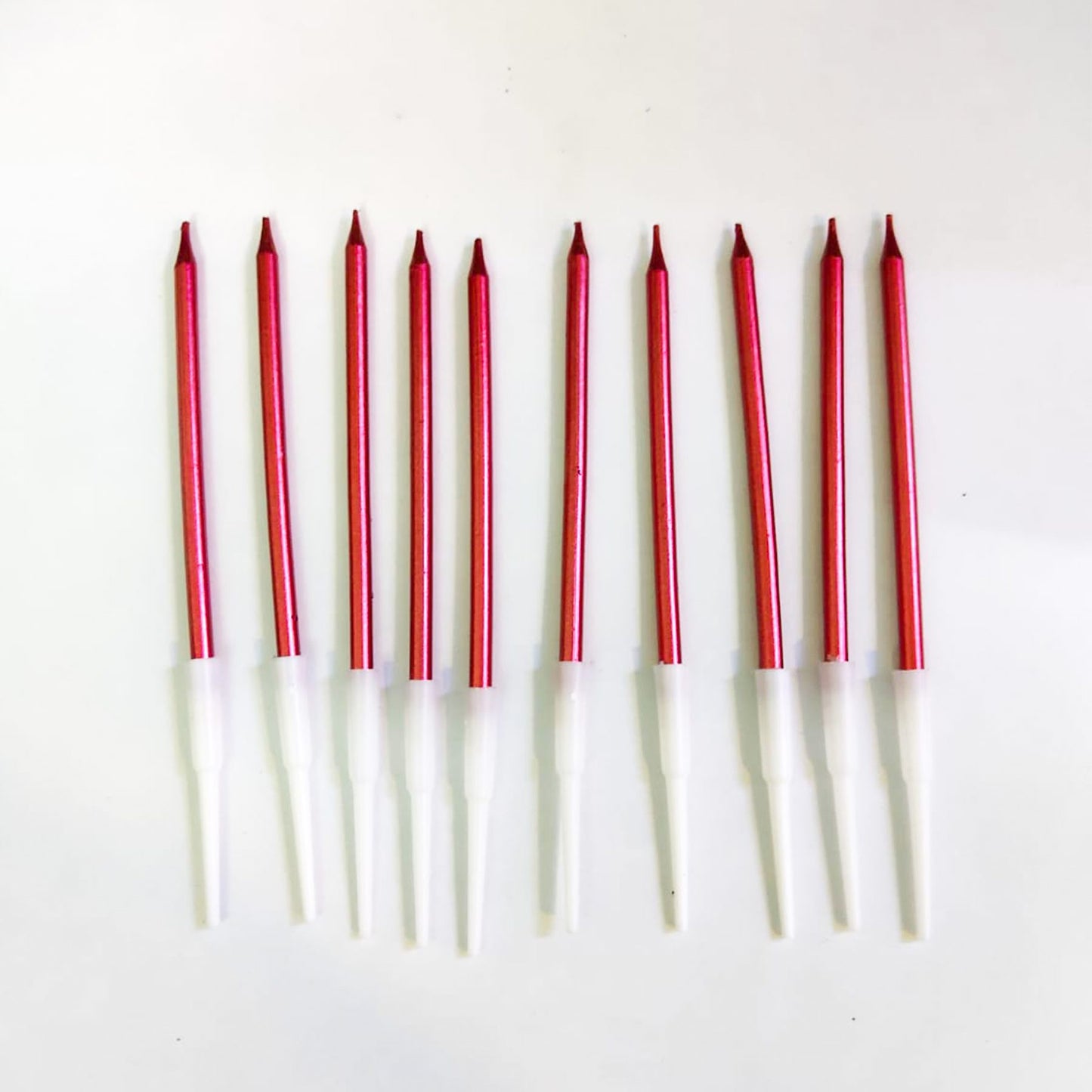 Pencil Thin Hot Pink Candles - 10PC