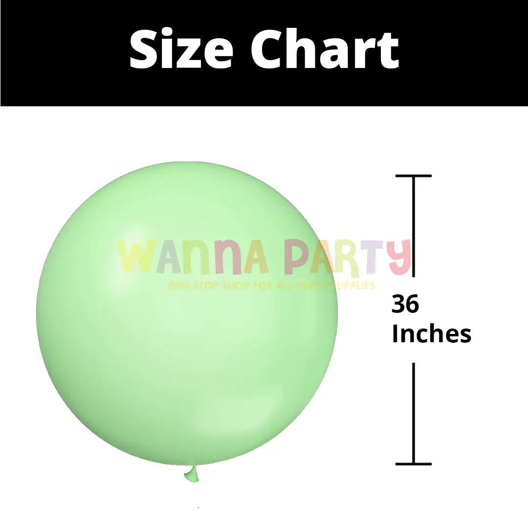 36" Macaron Green Bladder Balloon - 1PC