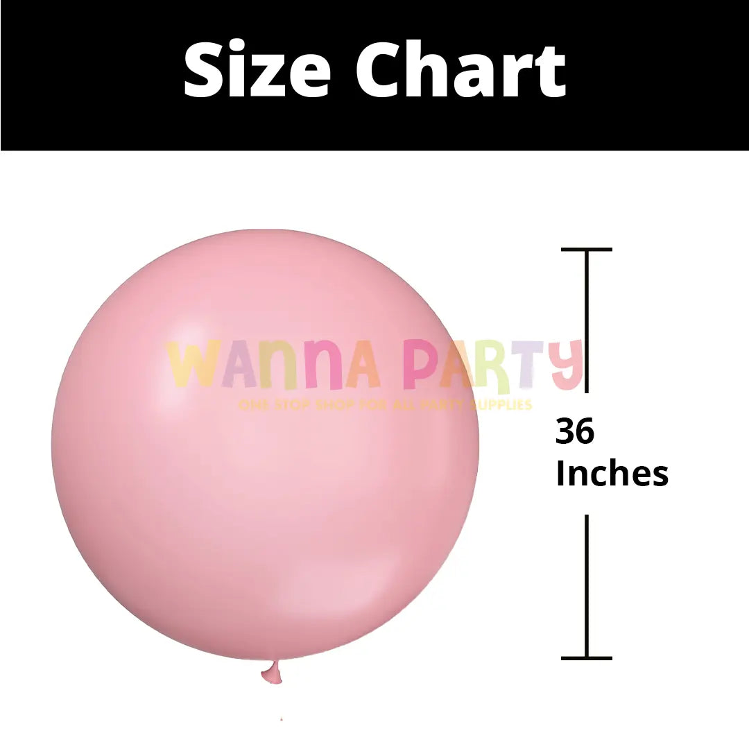 36" Macaron Pink Bladder Balloon - 1PC