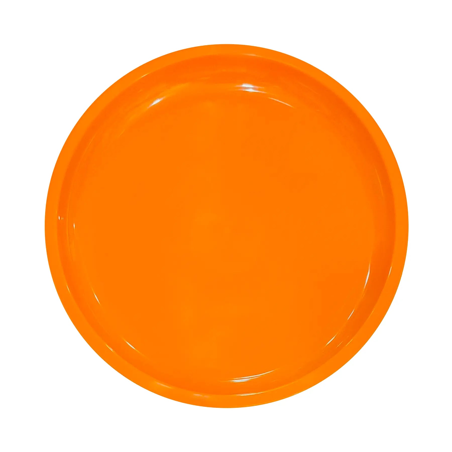 10" Solid Color Orange Round Plates - 6PC