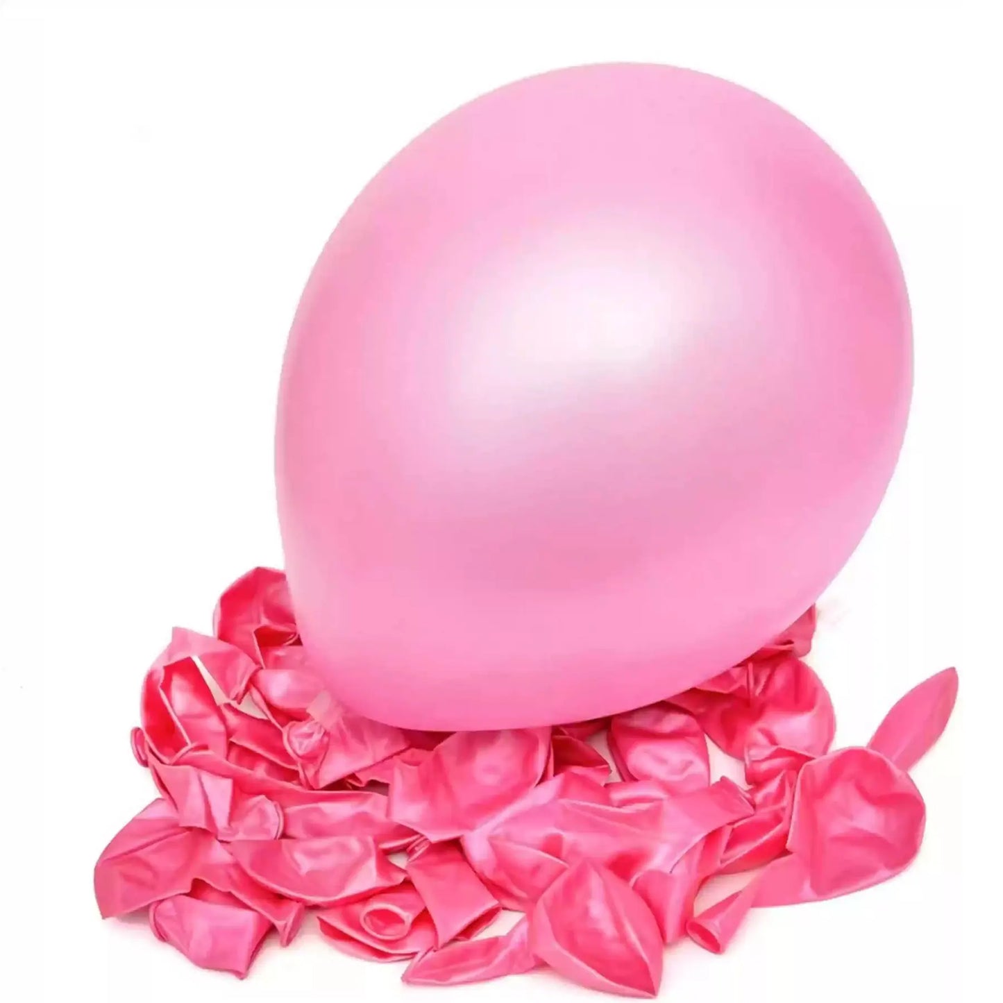 Metallic Light Pink Latex Balloons 12 inches - 10PC