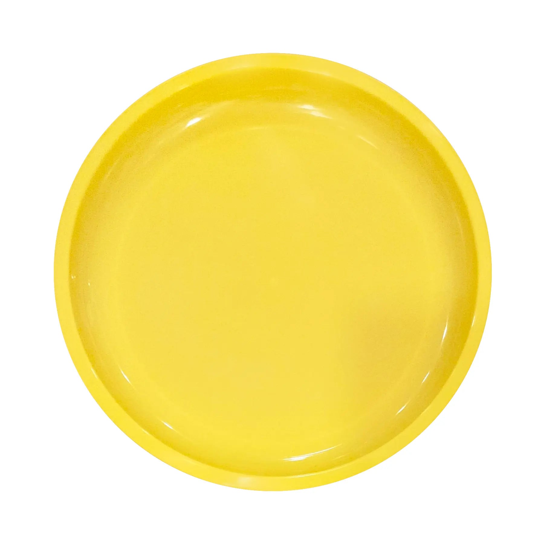 10" Solid Color Yellow Round Plates - 6PC