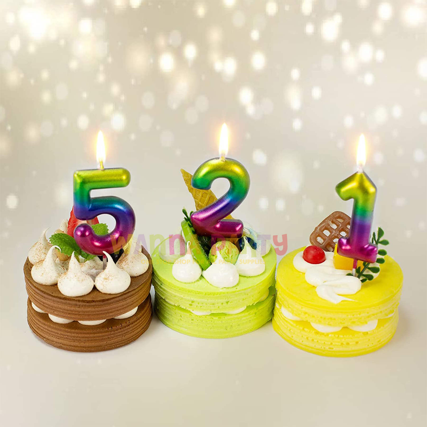 Multicolor Number 0 Candle-1PC