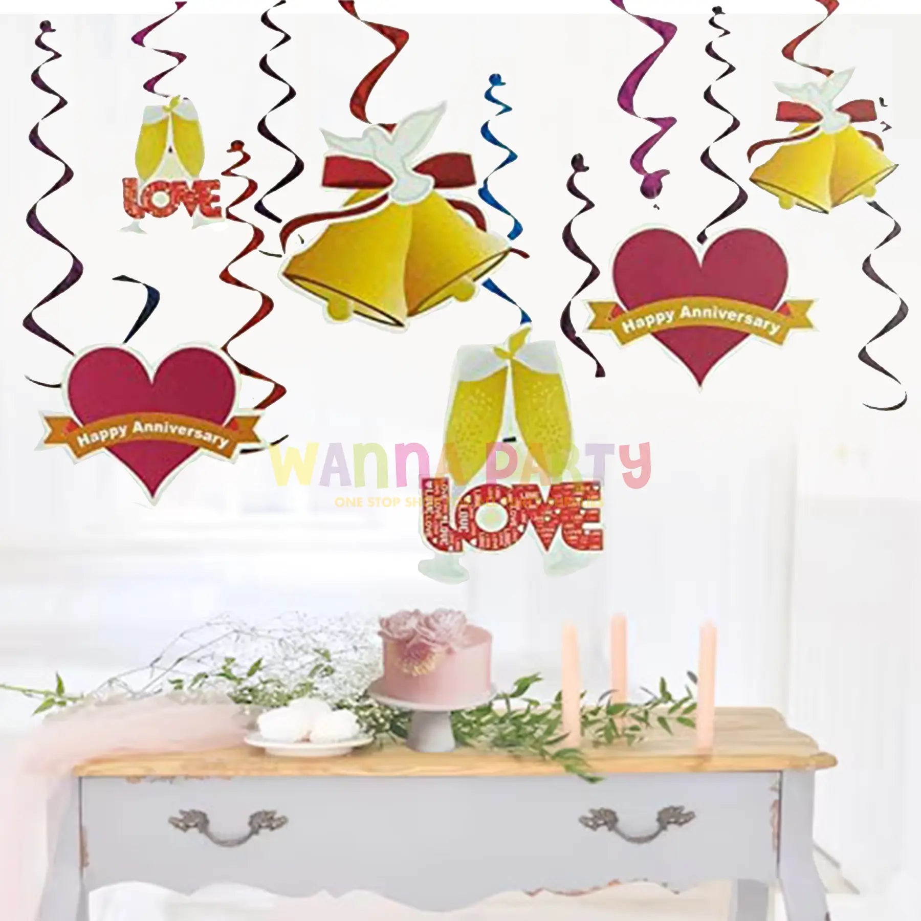 Love is in the Air Anniversary Swirl Decoration -