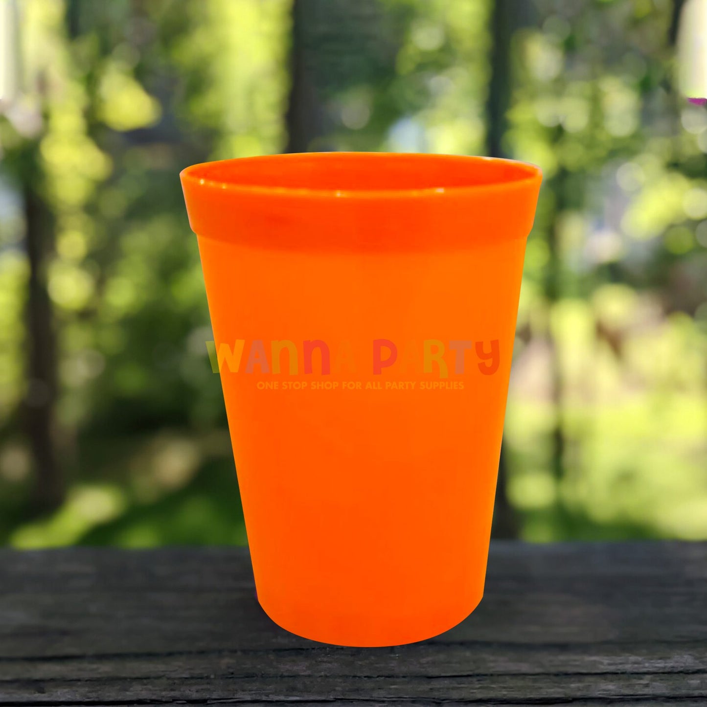 Orange Solid Color Cups 300 ML - 6PC