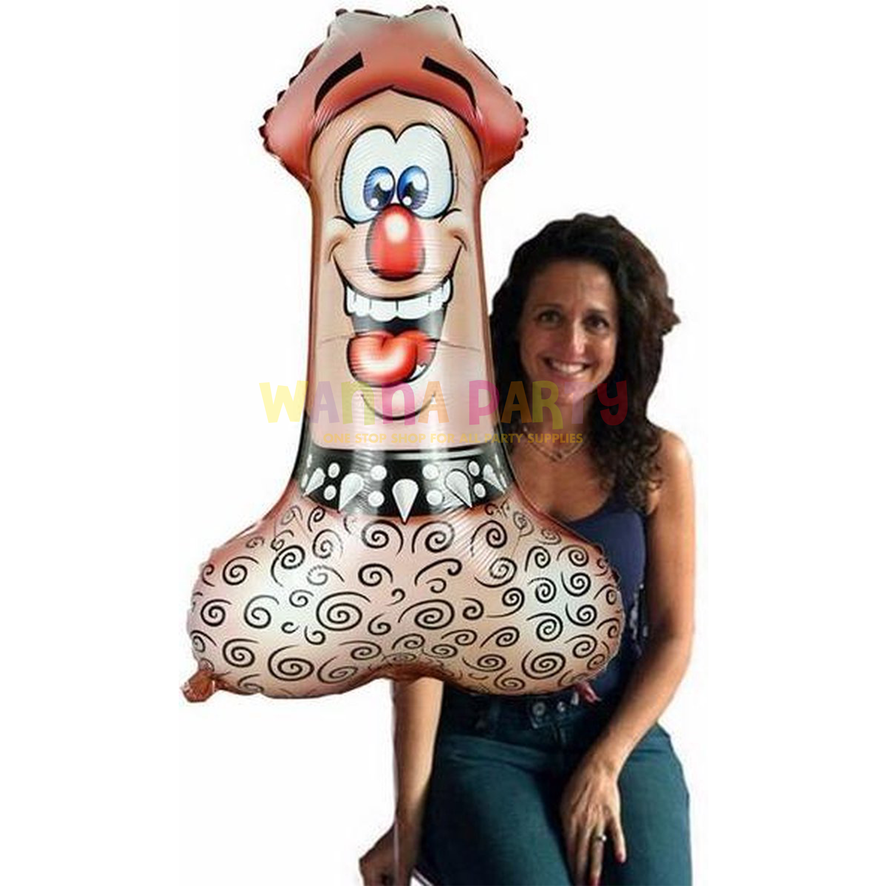 Mr. Willy Shaped Balloon for Bachelorette Party | Quirky Fun Balloons For A Fun Party - Measures 36 inches | 1PC