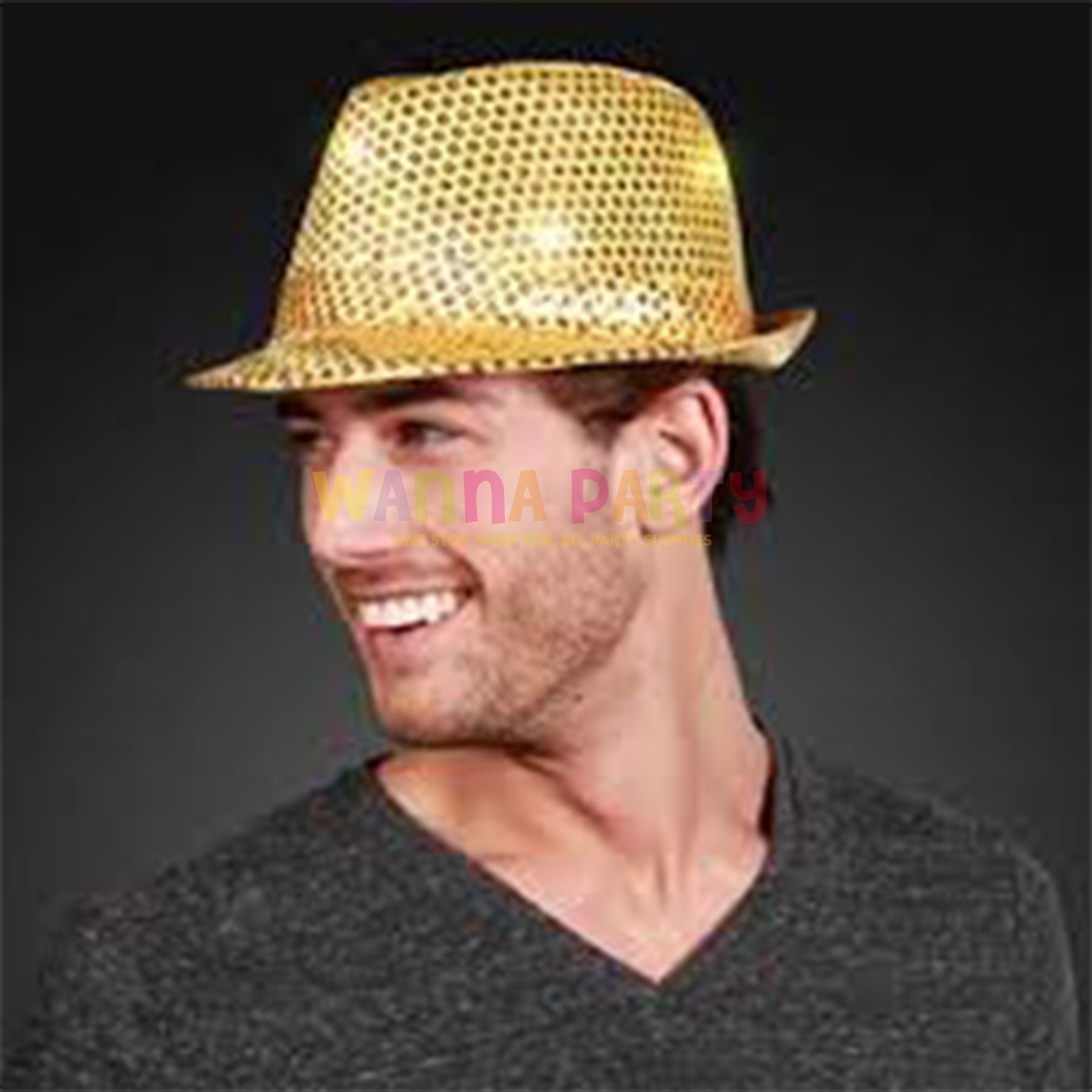 Sequin L/Up Hat Golden