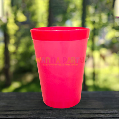 Hot Pink Solid Color Cups 300 ML - 6PC