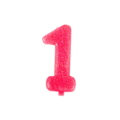 No. 1 Pink Birthday Candle