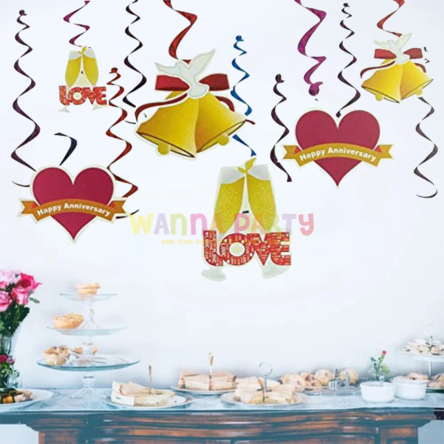 Love is in the Air Anniversary Swirl Decoration -