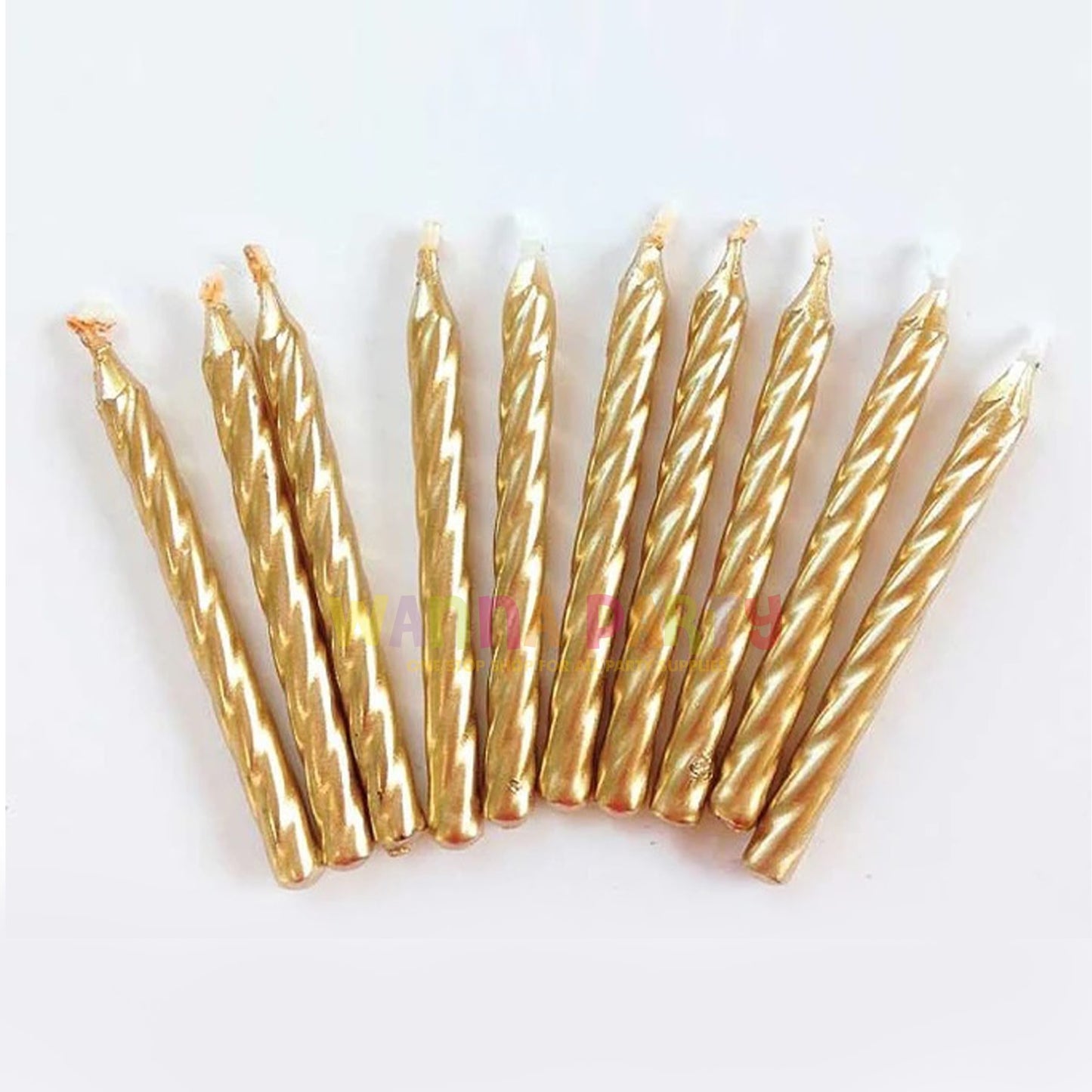 Golden Swirl Candle - 12PC