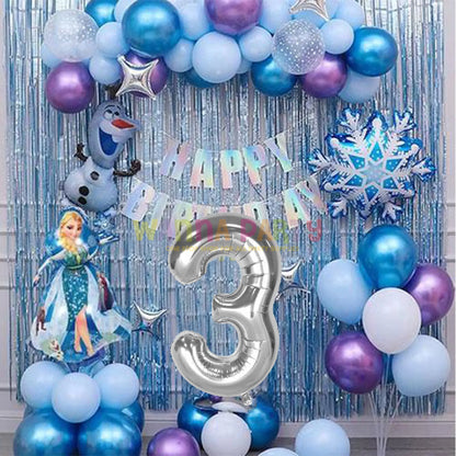 40" Numerical 3 Silver Balloon