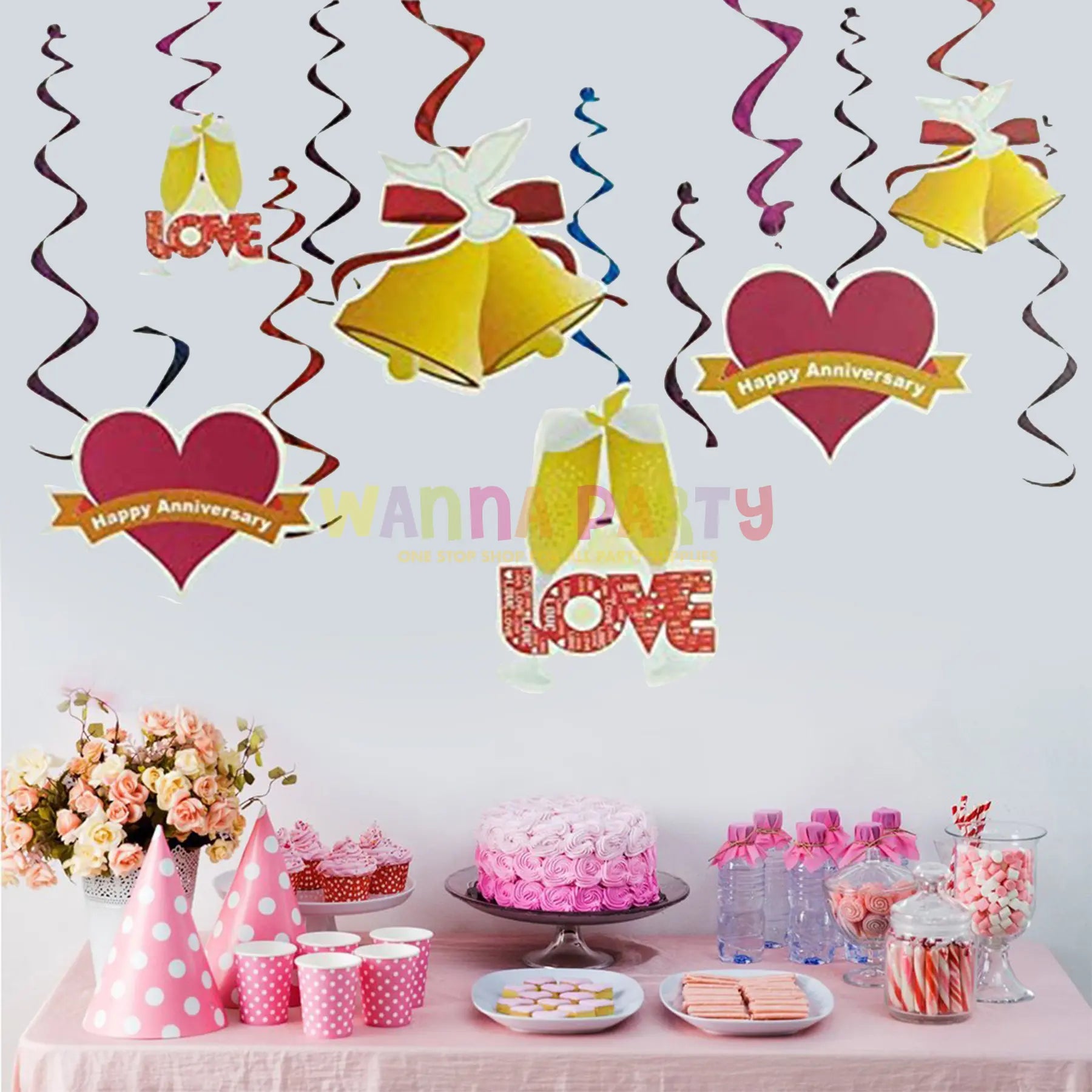 Love is in the Air Anniversary Swirl Decoration -