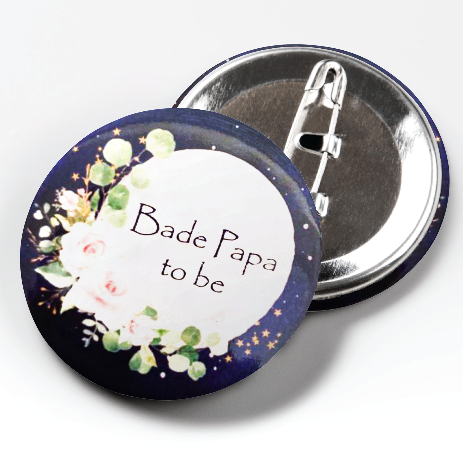 Bade Papa To Be Award Buttons for Baby Shower Parties