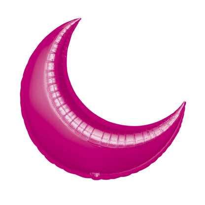 Fuchsia Crescent Moon Shaped Balloon 26" S40