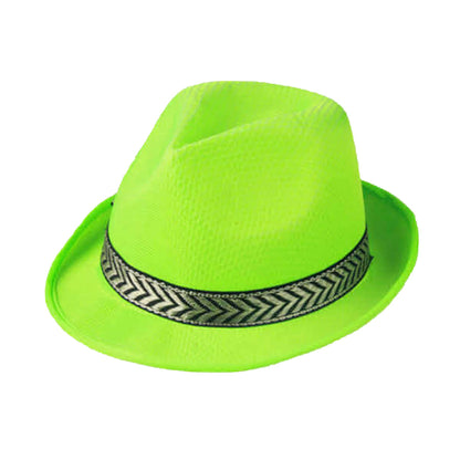 Fedora Hat Neon Green