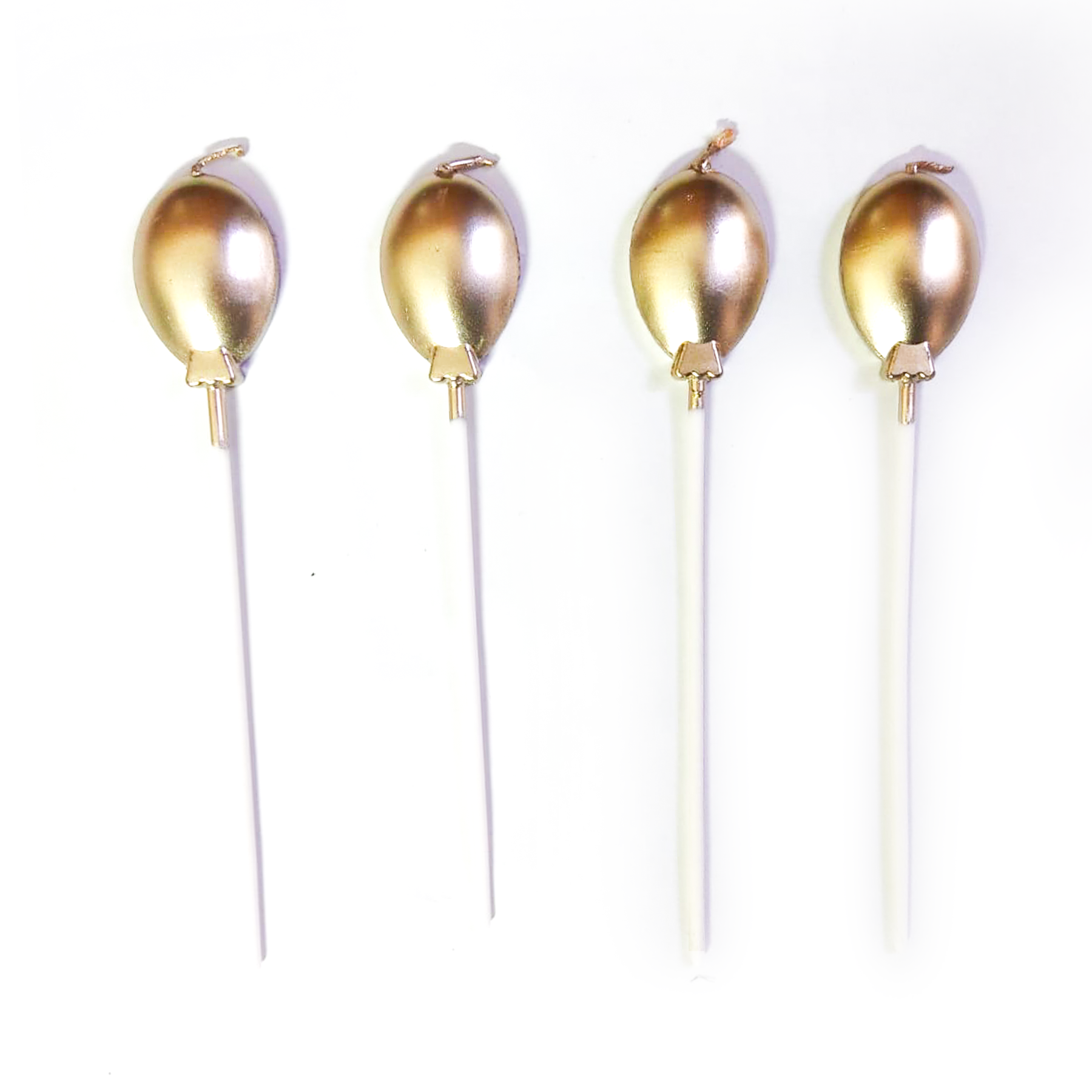 Champagne Gold Balloon Candles - 4PC