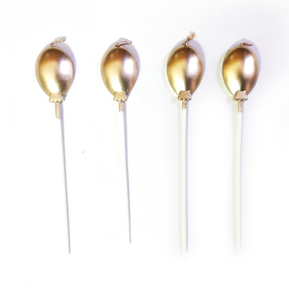 Champagne Gold Balloon Candles - 4PC