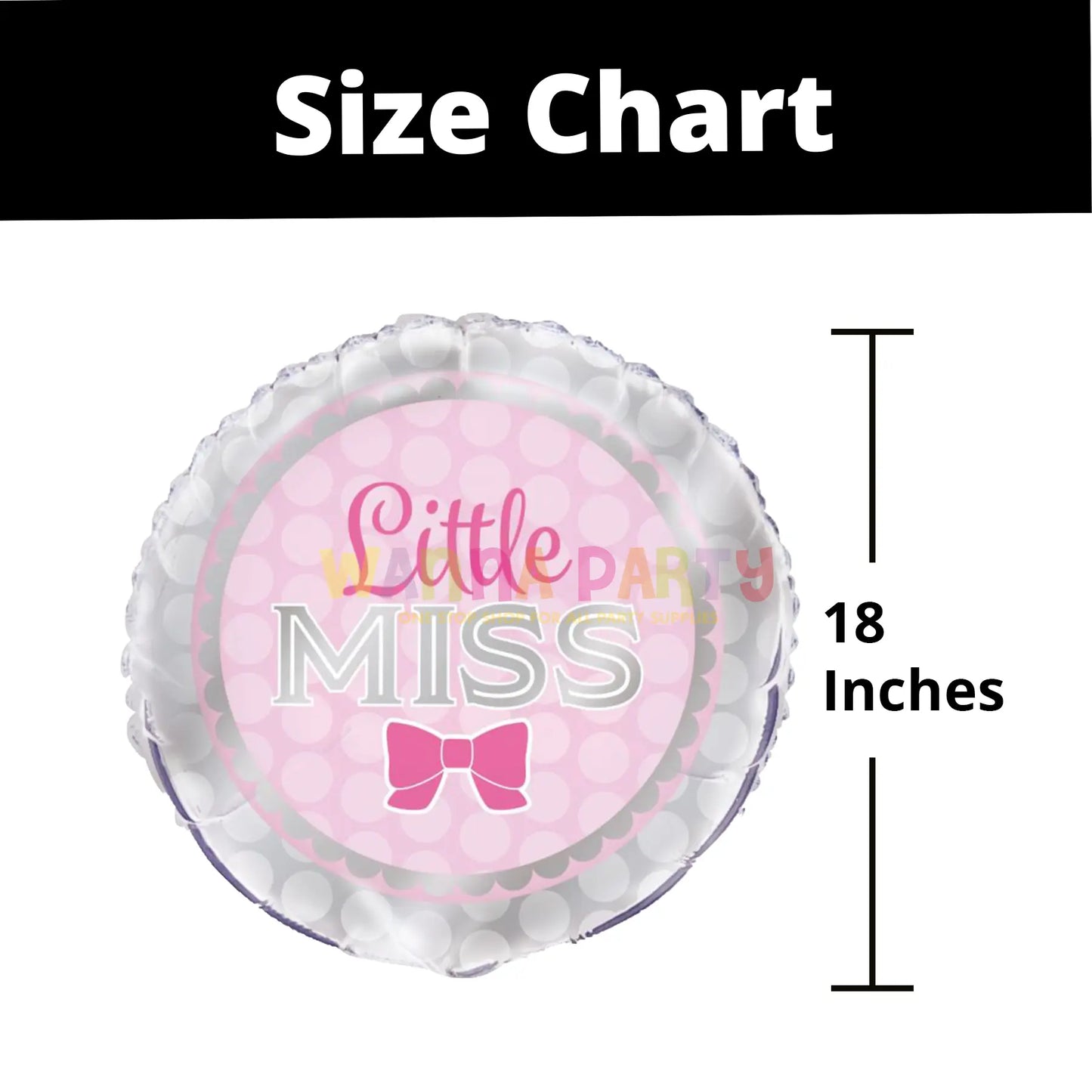 18" Little Miss Foil Balloon