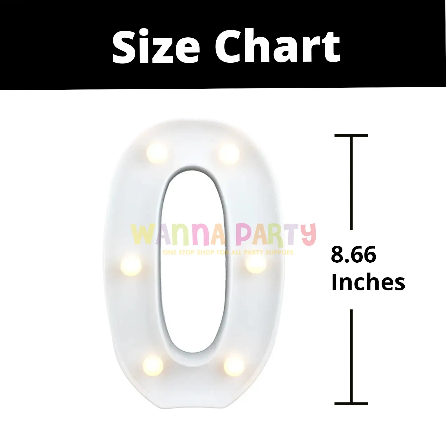 LED Marquee Number 0 - 1PC