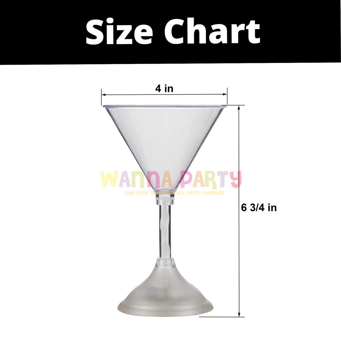 Light Up Plastic LED Martini Glass