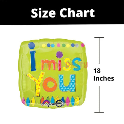 I Miss You Square Balloon 18" S40