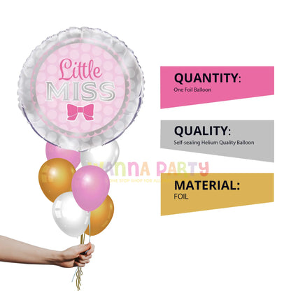 18" Little Miss Foil Balloon