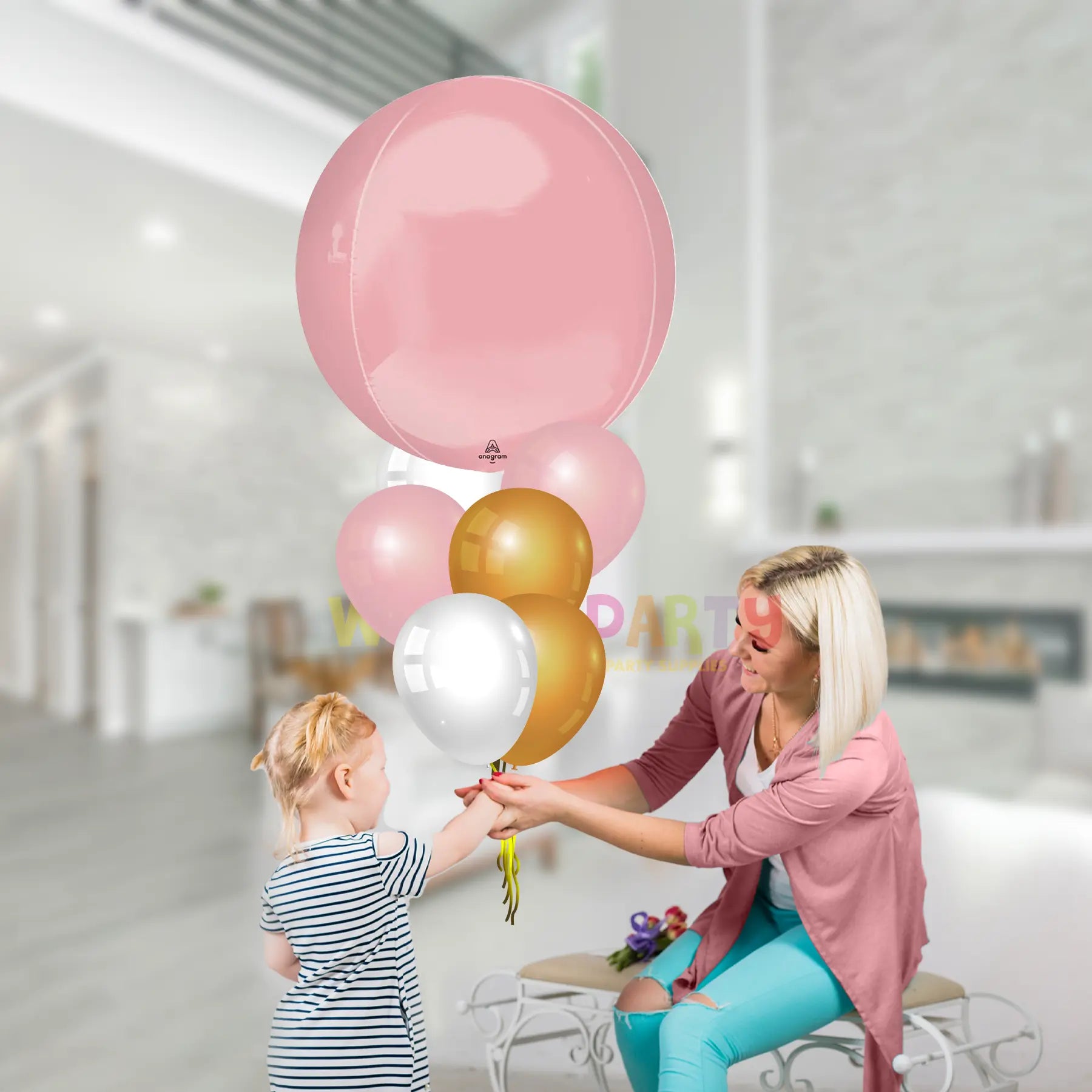 Orbz Pastel Pink Balloons 16" - G20