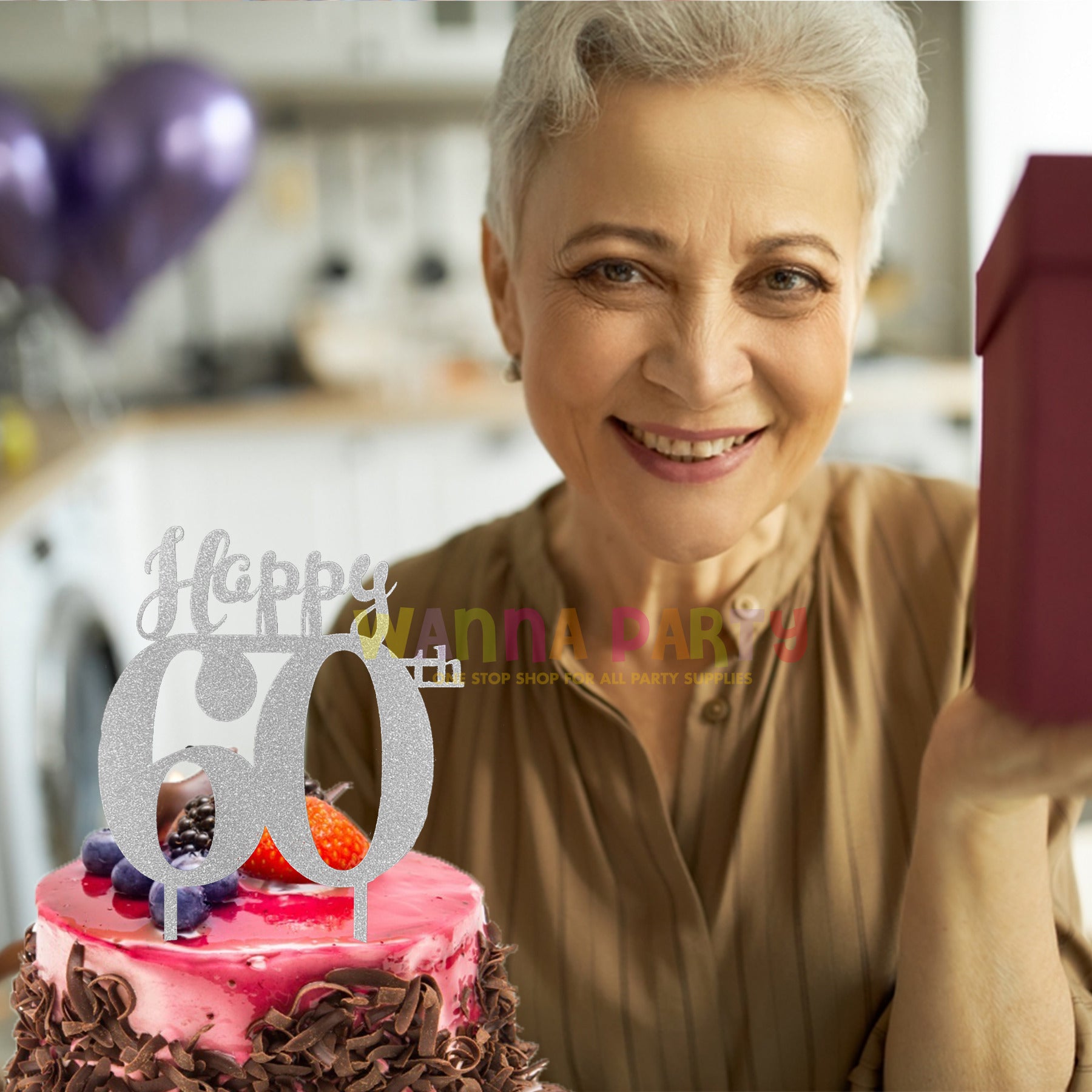 60th Birthday Cake Topper