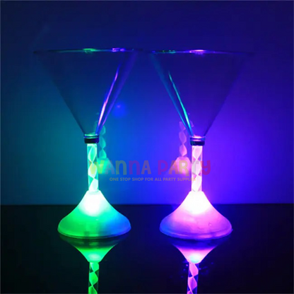 Light Up Plastic LED Martini Glass