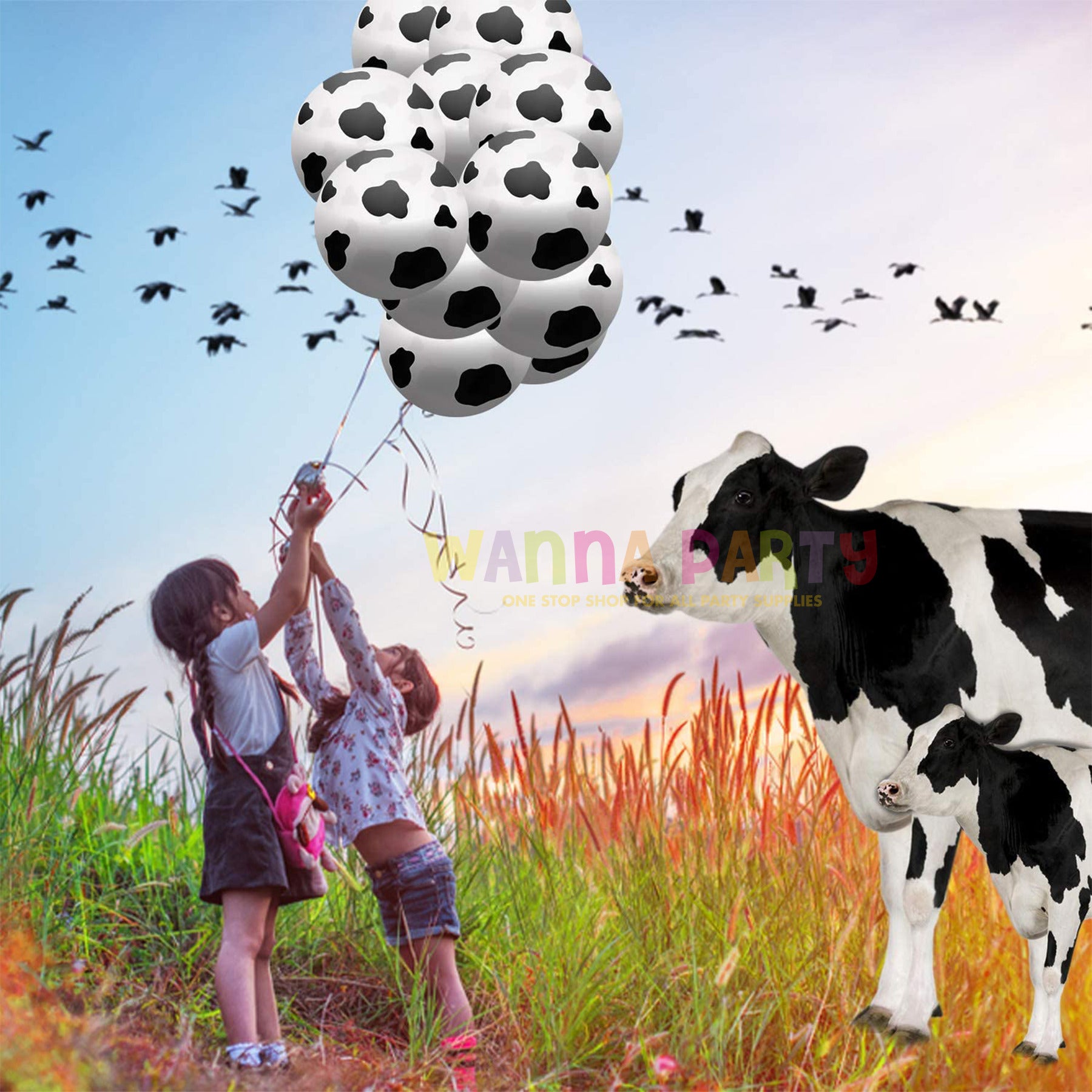 12" Cow Print Balloon-1PC