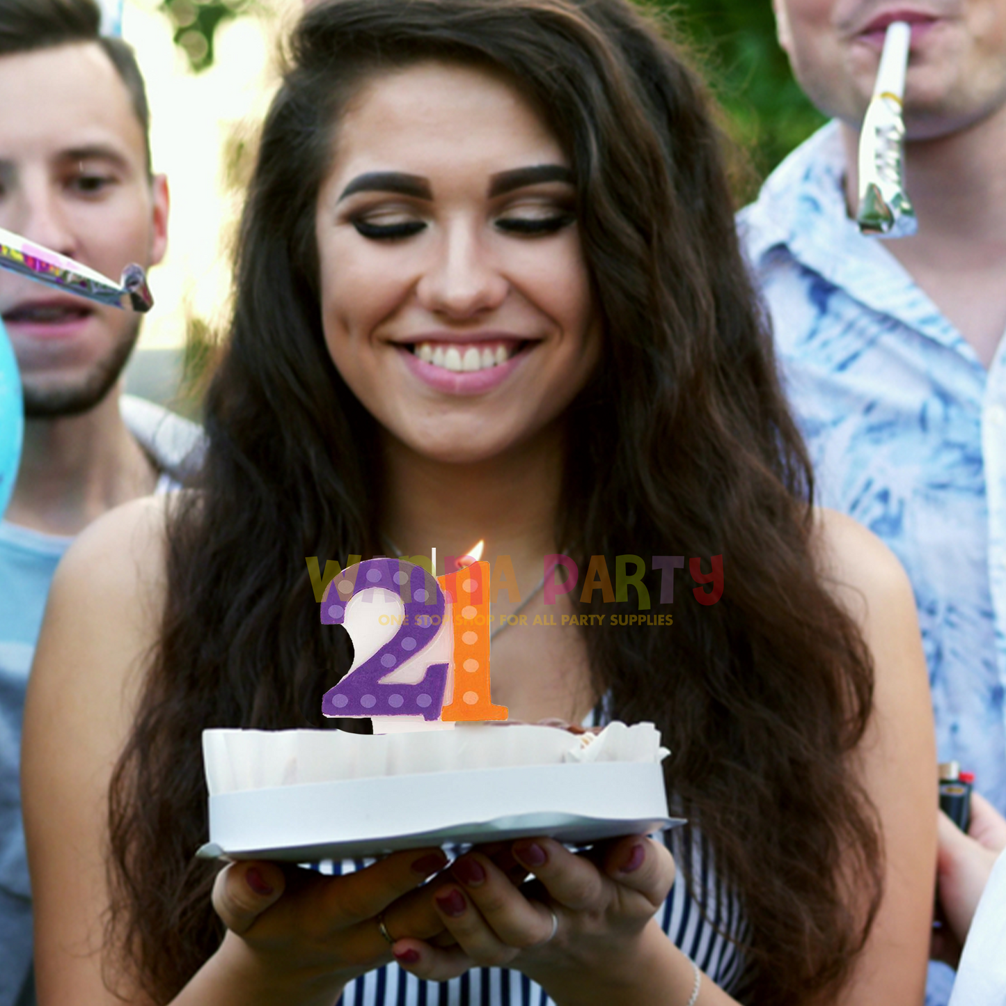 Bright & Bold 21st Birthday Candle