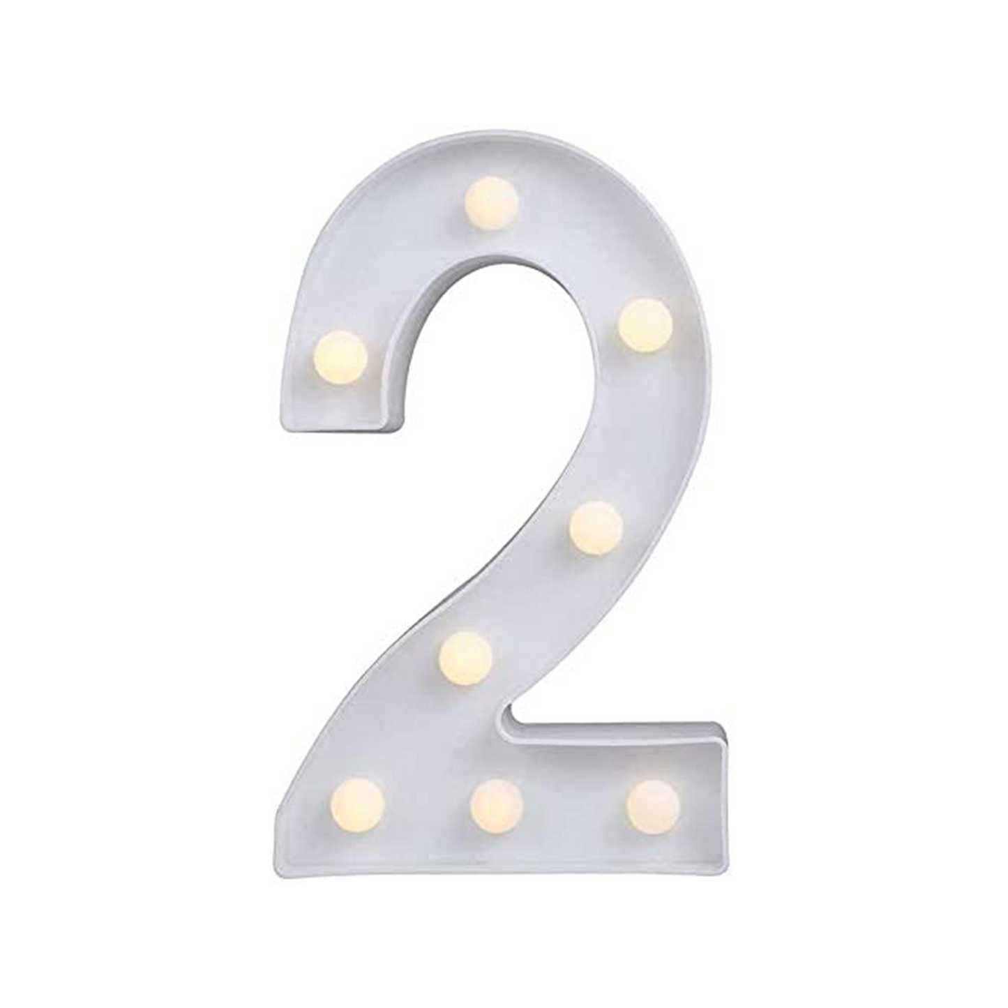 LED Number 2, Light Up Marquee Letters