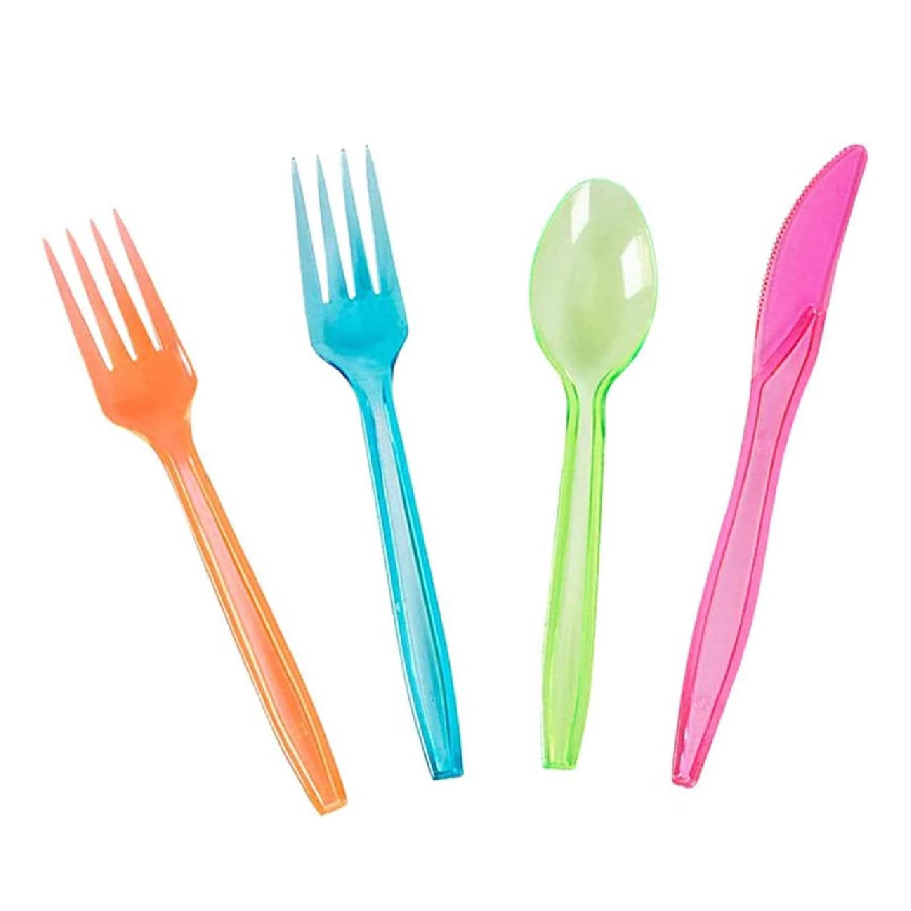 Assorted Neon Cutlery Set - 48PC