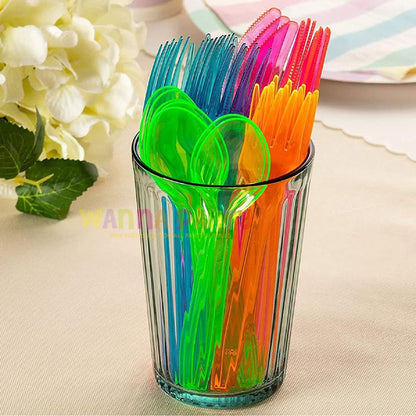 Assorted Neon Cutlery Set - 48PC