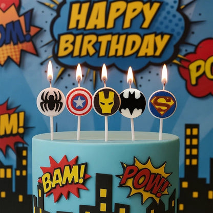 Avenger Theme Birthday Candle - 5PC