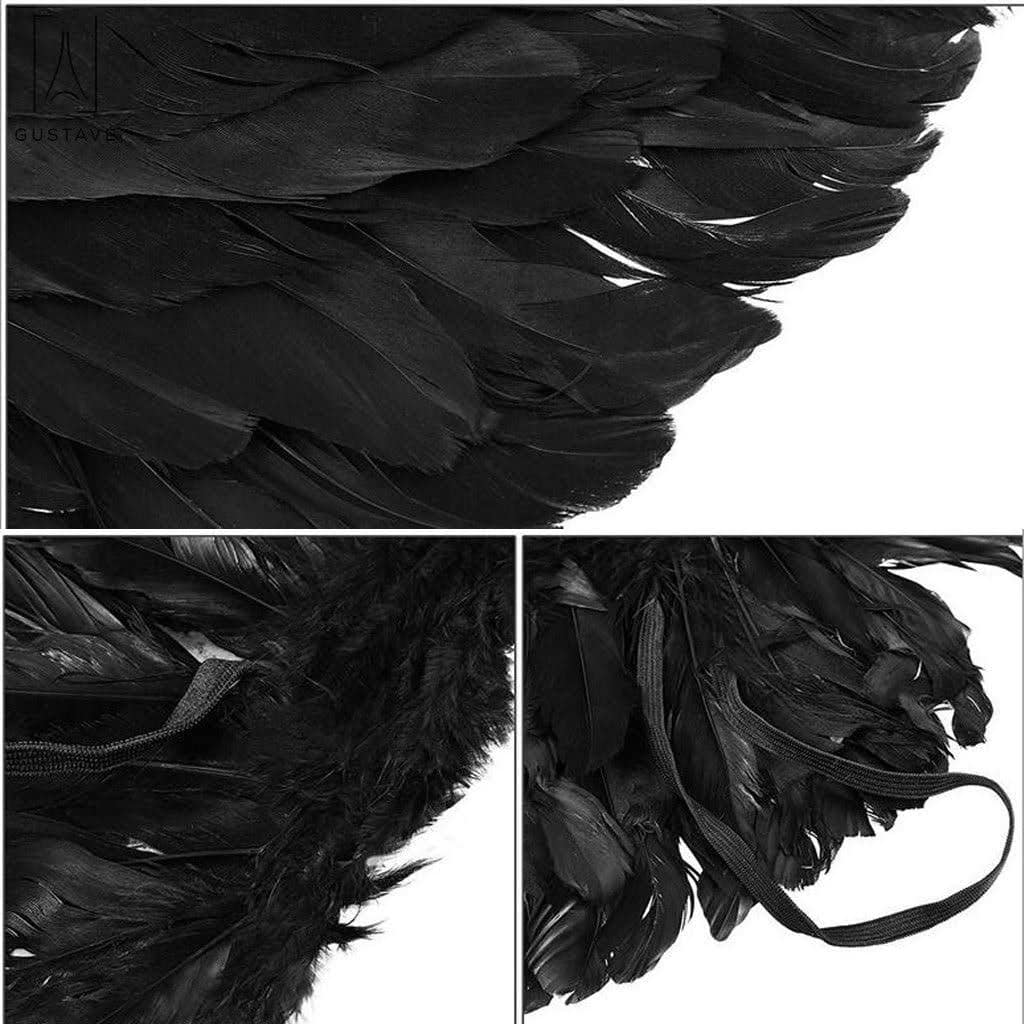 Black Feather Wings XL