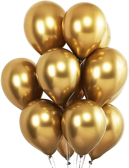 9" Chrome Gold Balloons - 20PC