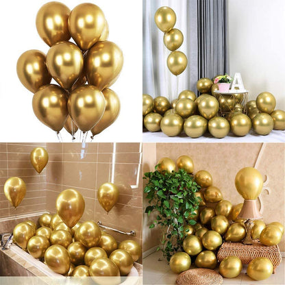 9" Chrome Gold Balloons - 20PC