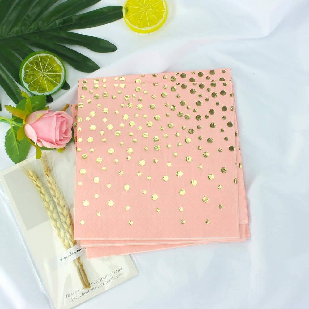 LP Gold Polka Napkins - 20PC