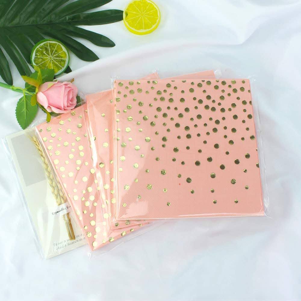 LP Gold Polka Napkins - 20PC