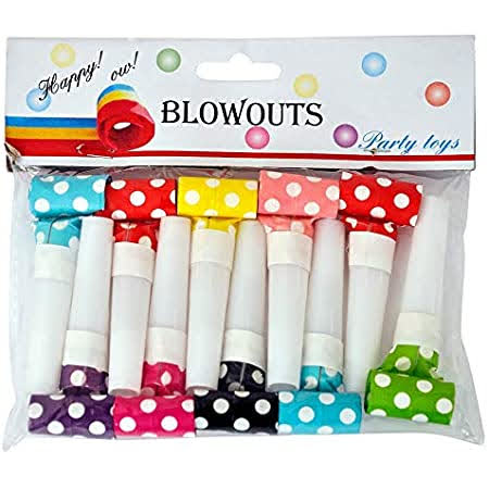 Multicolor Polka Dot Blowouts - 10PC