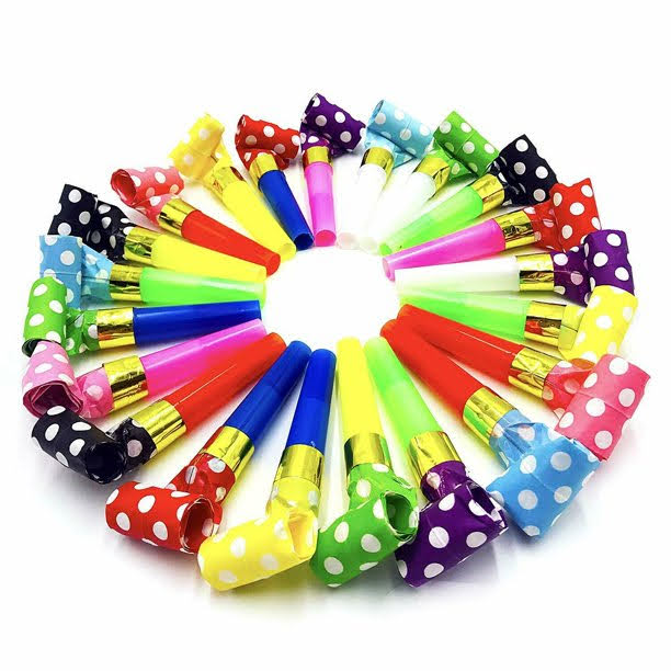 Multicolor Polka Dot Blowouts - 10PC