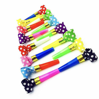 Multicolor Polka Dot Blowouts - 10PC