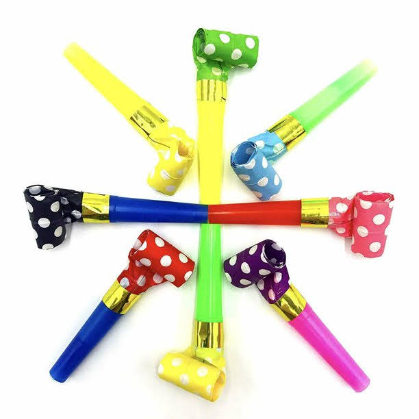 Multicolor Polka Dot Blowouts - 10PC