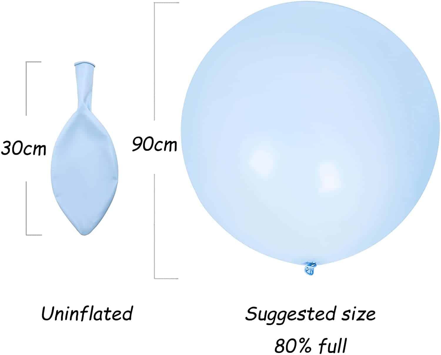 36" Macaron Blue Bladder Balloon - 1PC