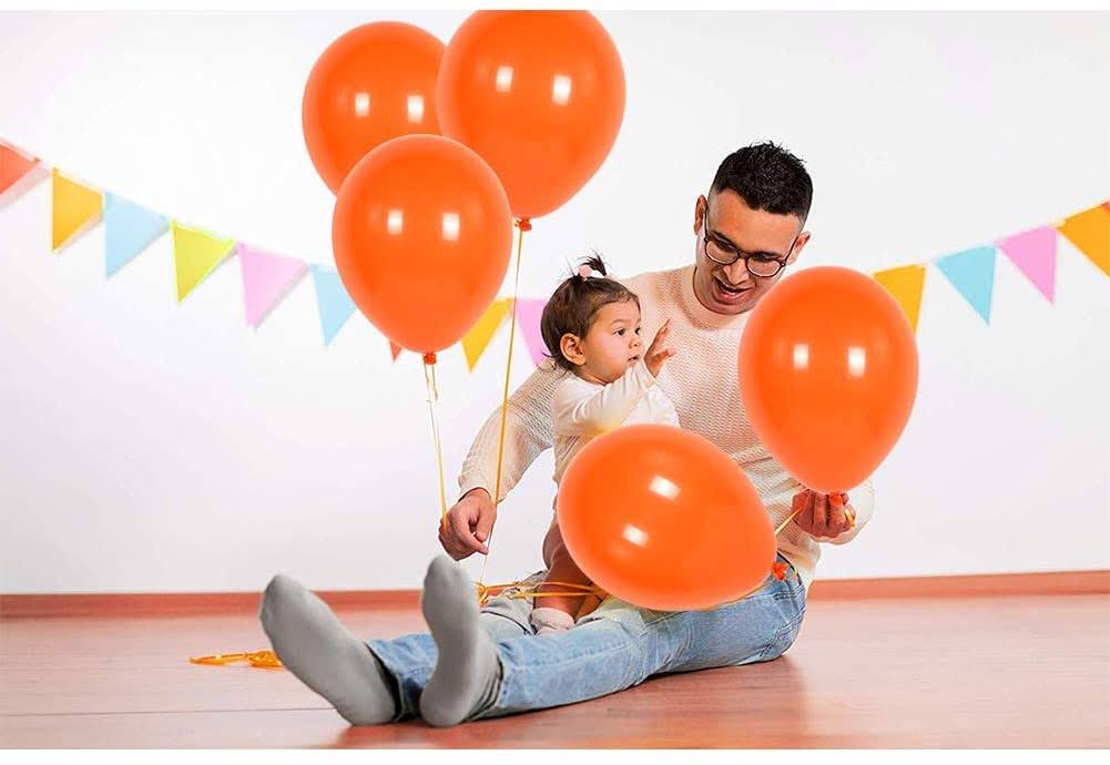 8" Orange Latex Balloon - 20ct