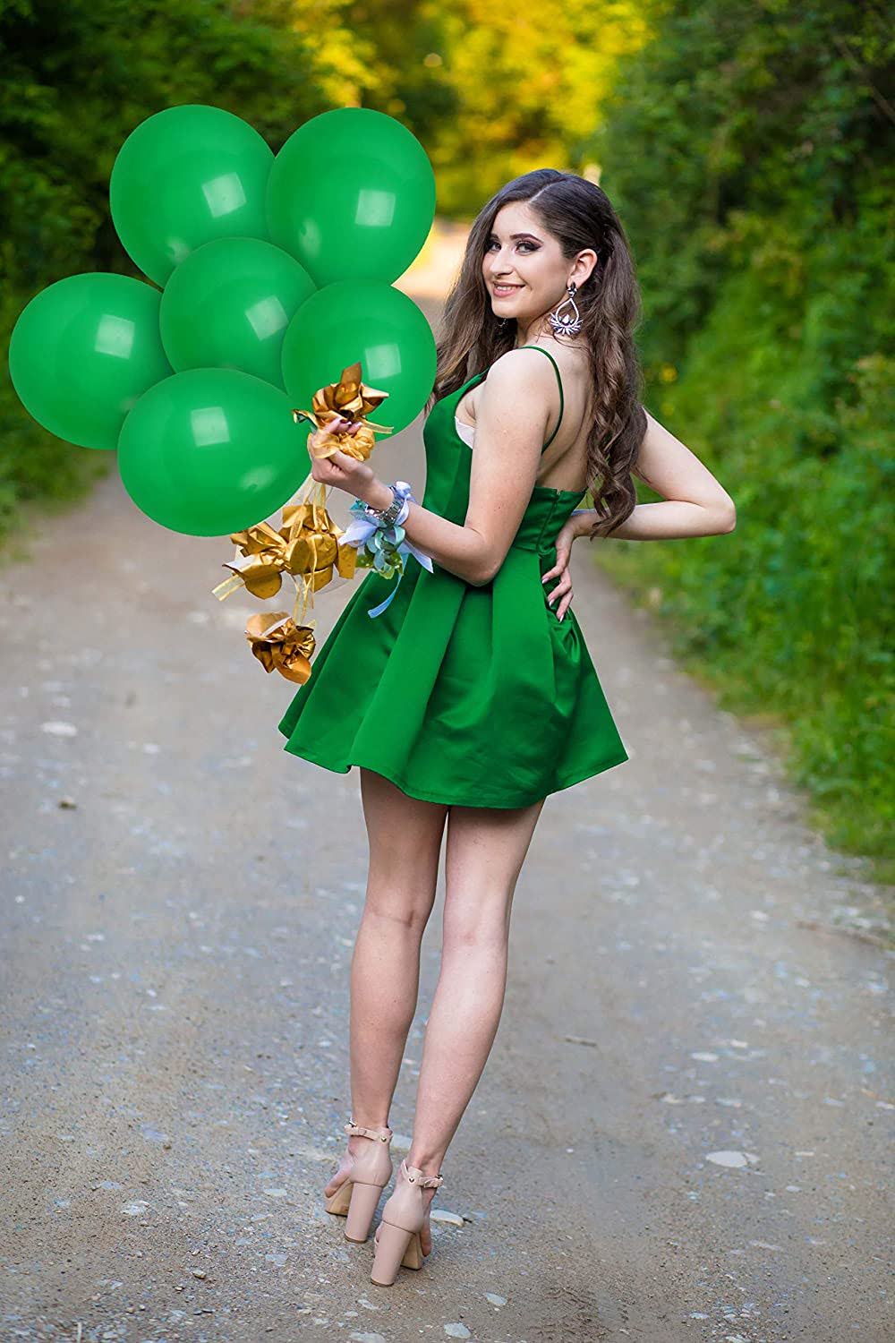 8" Dark Green Latex Balloon - 20ct