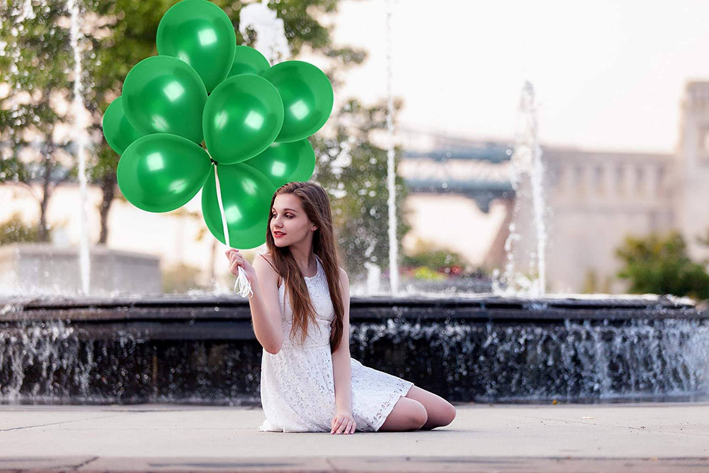 8" Dark Green Latex Balloon - 20ct